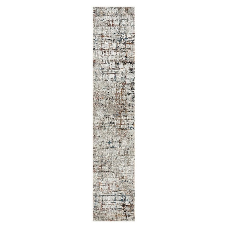 Unbranded Babette Gray/Multi 2 ft. x 8 ft. Abstract High-Low Textured Indoor Area Rug 3334A8590D3048