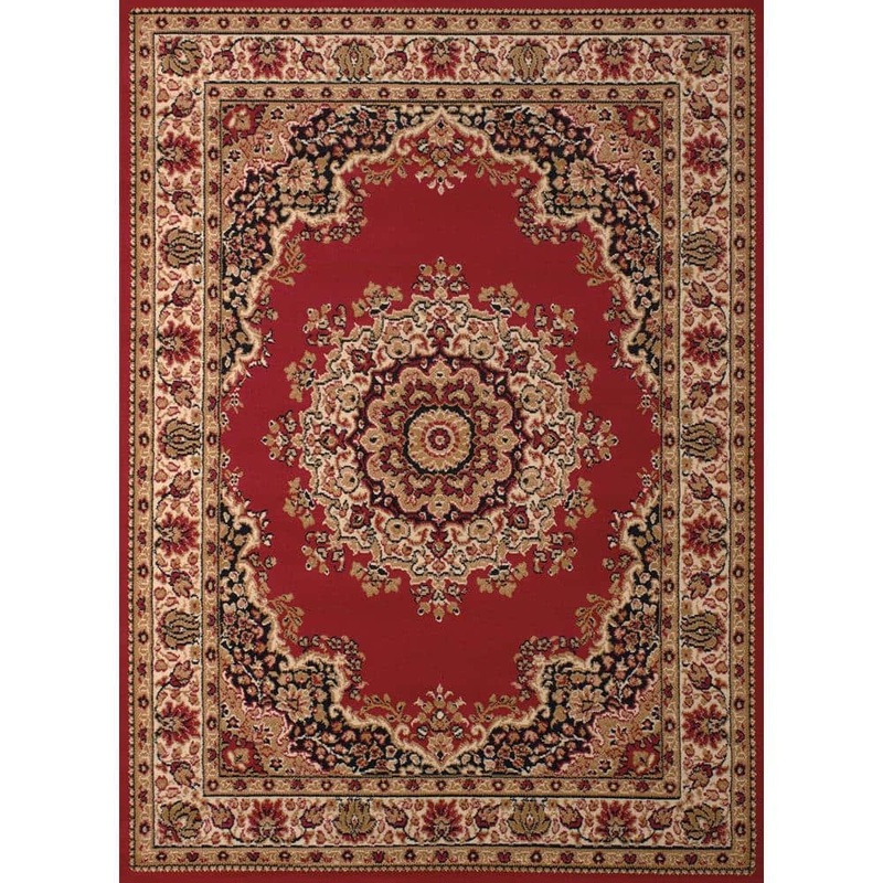 Unbranded Floral Kerman Red 5 ft. x 7 ft. Indoor Area Rug 851 10130 58