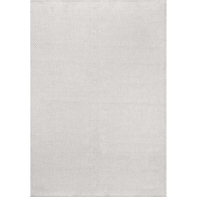 Unbranded Jutem Bone 6 ft. x 9 ft. Solid Indoor Area Rug JUT500-BONE-6×9-HD