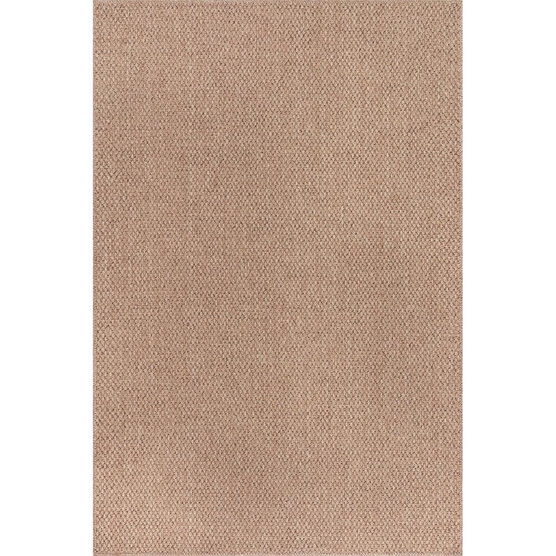 Unbranded Jutem Natural 9 ft. x 12 ft. Solid Indoor Area Rug JUT500-NAT-9×12-HD