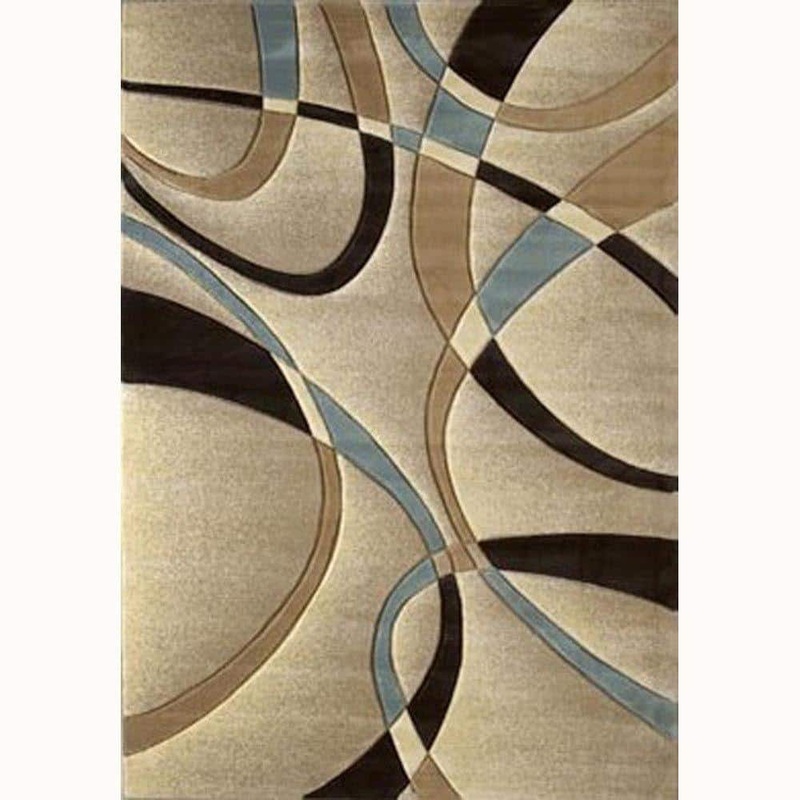 Unbranded La-Chic Beige 5 ft. 3 in. x 7 ft. 6 in. Contemporary Area Rug 510 21326 58