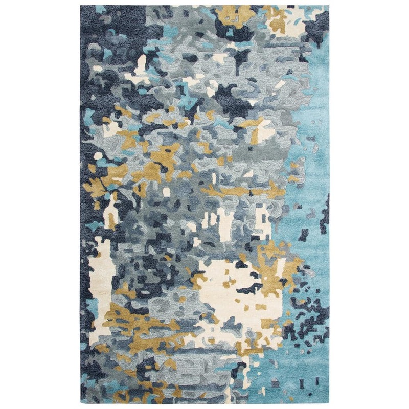 Unbranded Lapis Gray/Blue 10 ft. x 13 ft. Abstract Area Rug LAPLP100233040113