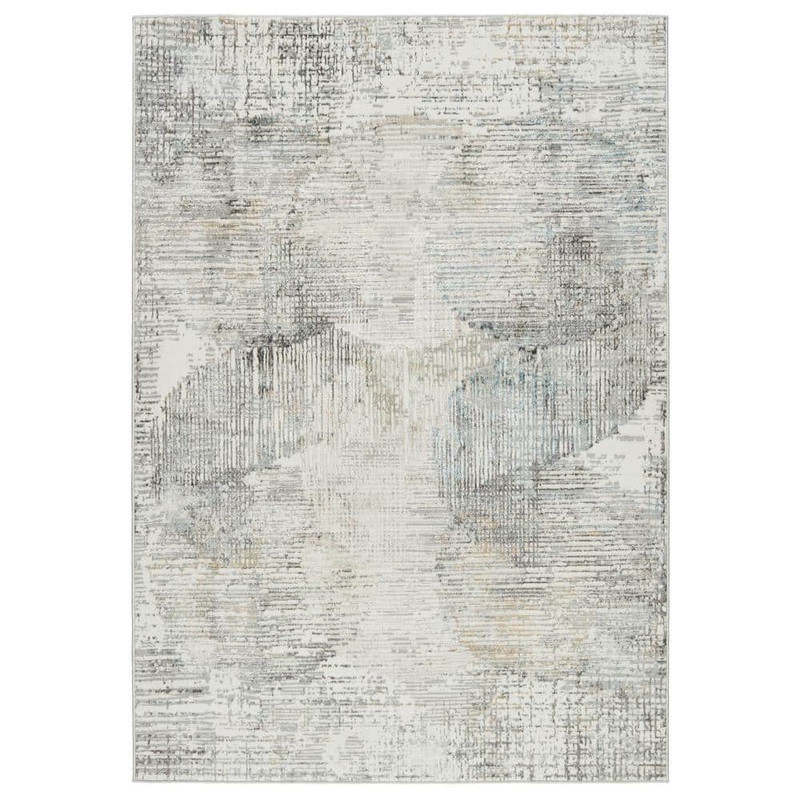 VIBE BY JAIPUR LIVING Lavorre Gray/Gold 5 ft. 3 in. x 8 ft. Abstract Rectangle Area Rug RUG152823