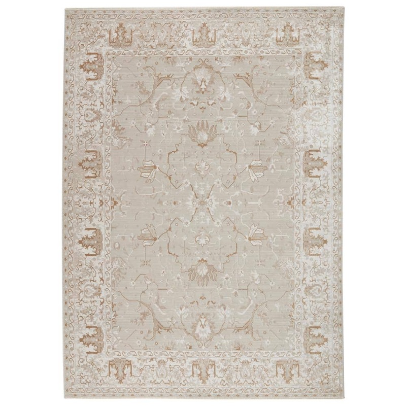 VIBE BY JAIPUR LIVING Vibe Dhaval Light Gray/White 7 ft. 10 in. x 10 ft. 10 in. Oriental Rectangle Area Rug RUG148912