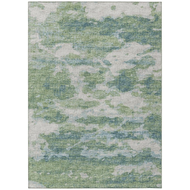 Addison Rugs Accord Green 8 ft. x 10 ft. Abstract Indoor/Outdoor Washable Area Rug AAC36GN8X10