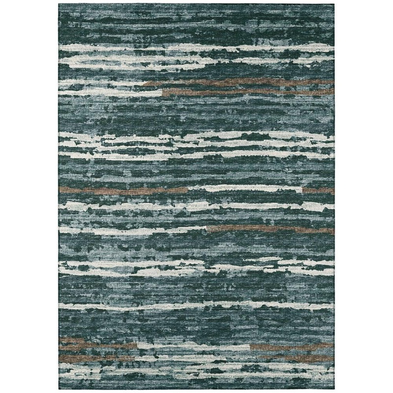 Addison Rugs Bravado Grey 3 ft. x 5 ft. Geometric Indoor/Outdoor Washable Area Rug ABV34SH3X5