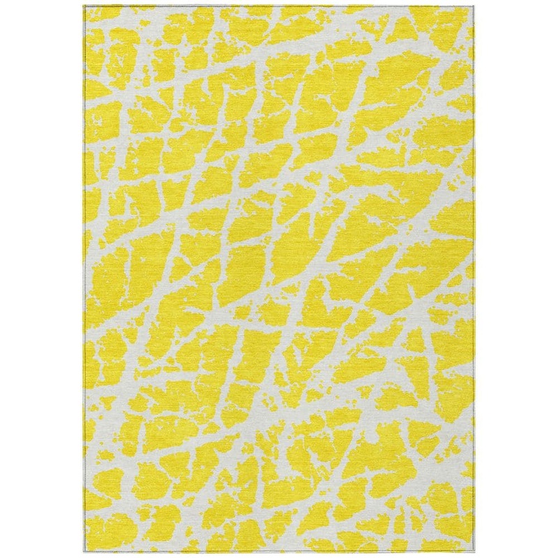 Addison Rugs Chantille ACN501 Yellow 5 ft. x 7 ft. 6 in. Machine Washable Indoor/Outdoor Geometric Area Rug ACN501YE5X8