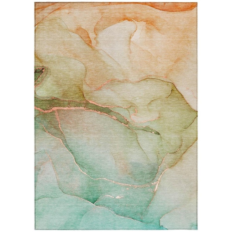 Addison Rugs Chantille ACN508 Teal 5 ft. x 7 ft. 6 in. Machine Washable Indoor/Outdoor Geometric Area Rug ACN508TE5X8