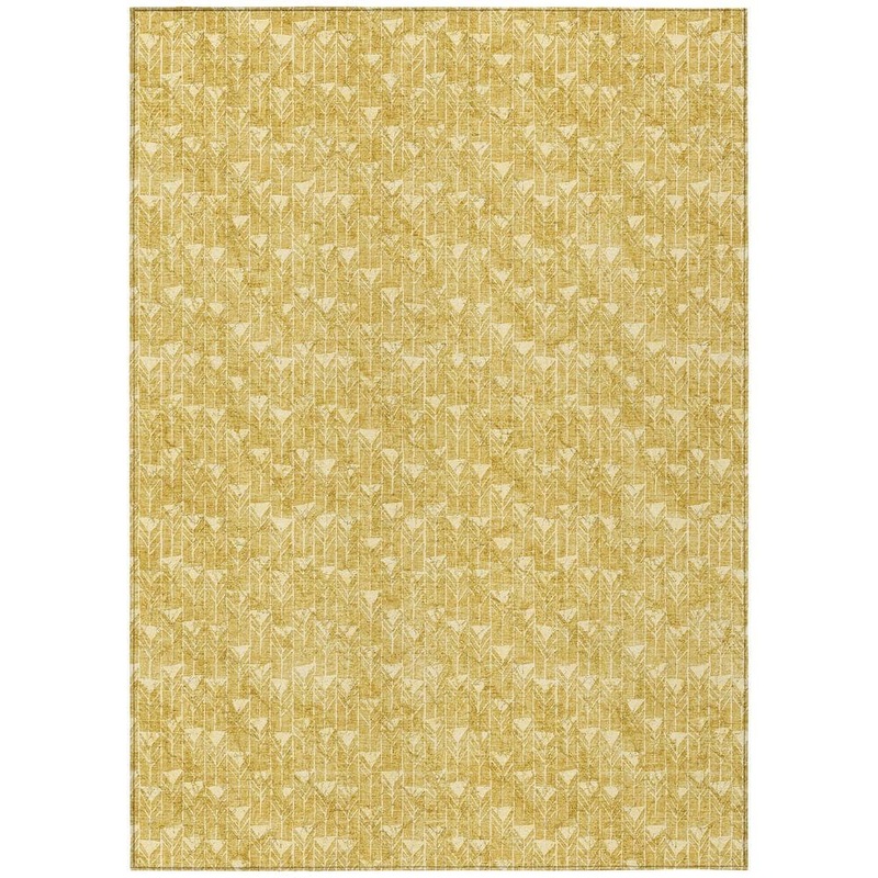 Addison Rugs Chantille ACN514 Gold 10 ft. x 14 ft. Machine Washable Indoor/Outdoor Geometric Area Rug ACN514GO10X14