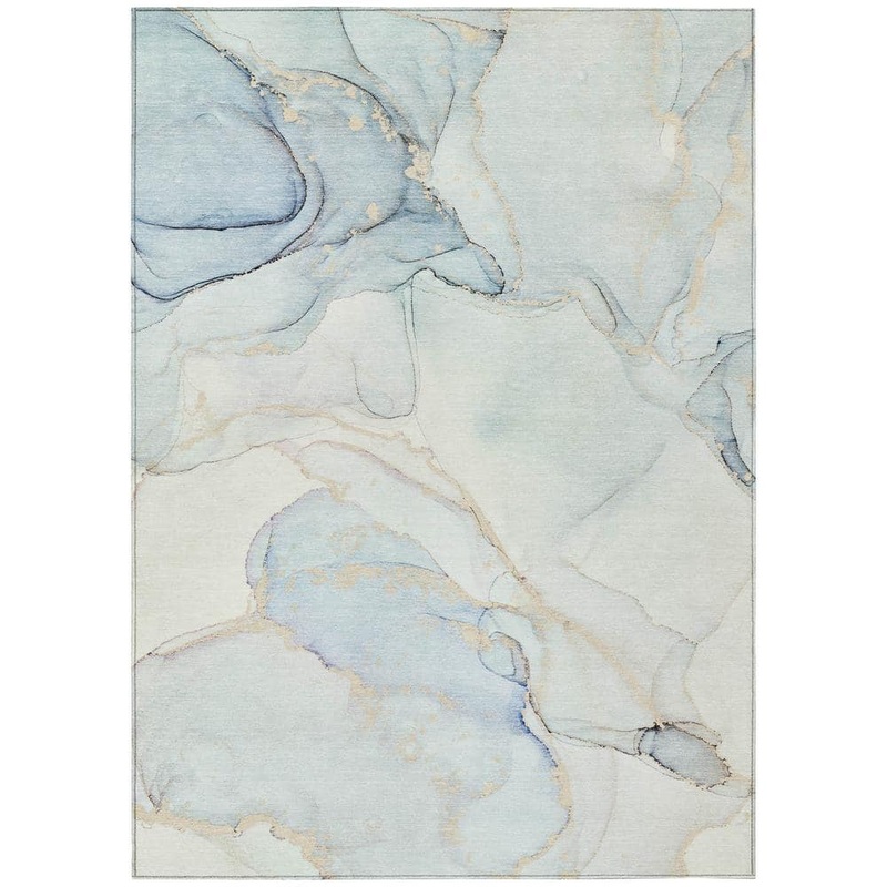 Addison Rugs Chantille ACN523 Sky 9 ft. x 12 ft. Machine Washable Indoor/Outdoor Geometric Area Rug ACN523SK9X12