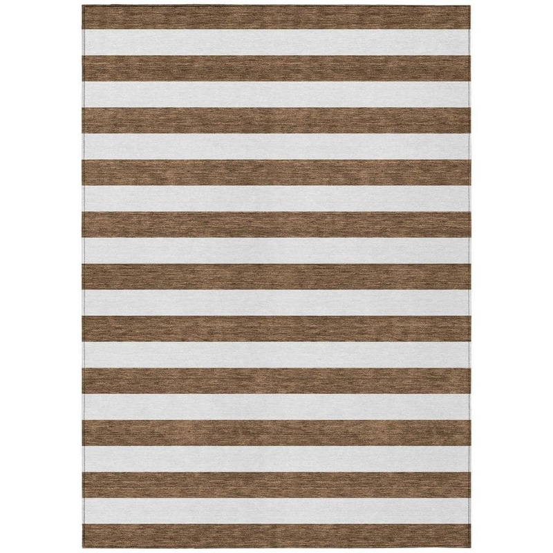 Addison Rugs Chantille ACN528 Chocolate 5 ft. x 7 ft. 6 in. Machine Washable Indoor/Outdoor Geometric Area Rug ACN528CH5X8