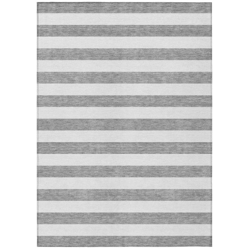 Addison Rugs Chantille ACN528 Gray 8 ft. x 10 ft. Machine Washable Indoor/Outdoor Geometric Area Rug ACN528GY8X10