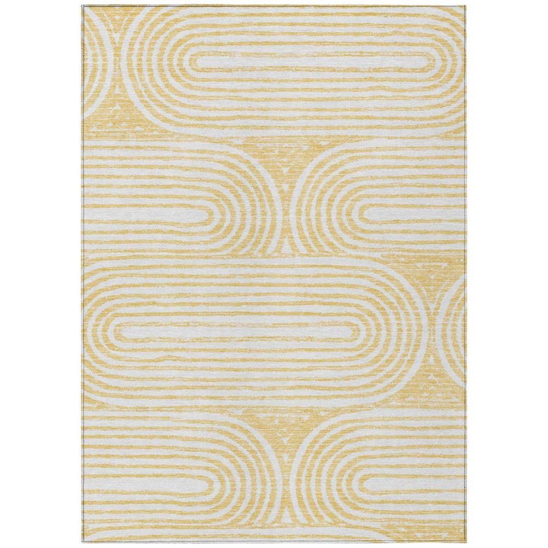 Addison Rugs Chantille ACN540 Gold 10 ft. x 14 ft. Machine Washable Indoor/Outdoor Geometric Area Rug ACN540GO10X14