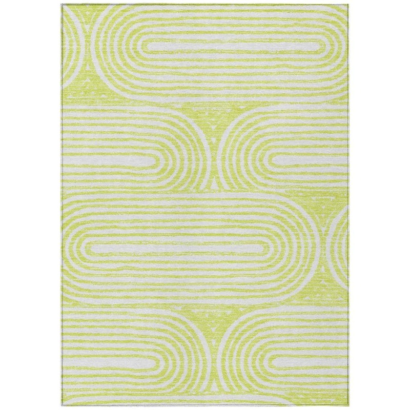 Addison Rugs Chantille ACN540 Green 5 ft. x 7 ft. 6 in. Machine Washable Indoor/Outdoor Geometric Area Rug ACN540GE5X8