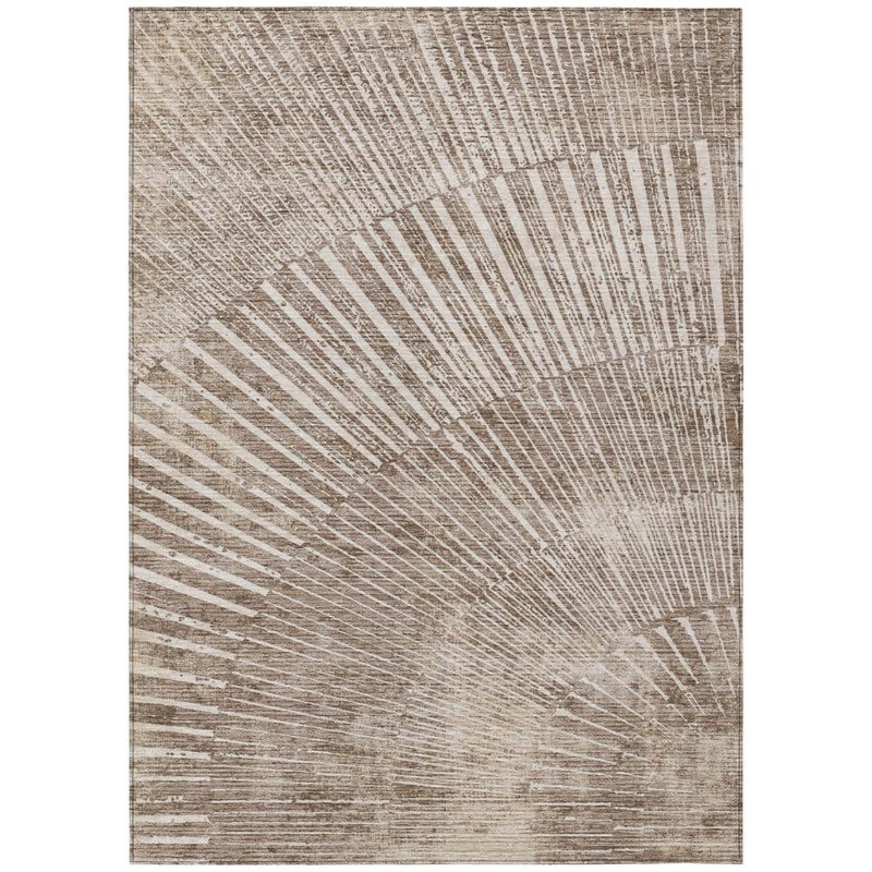 Addison Rugs Chantille ACN542 Taupe 10 ft. x 14 ft. Machine Washable Indoor/Outdoor Geometric Area Rug ACN542TP10X14