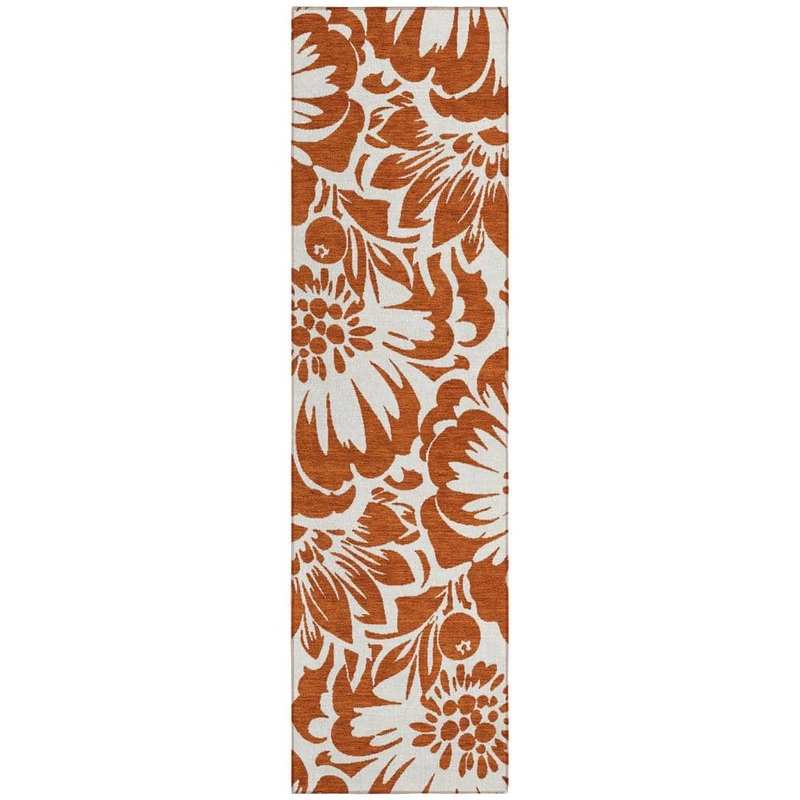 Addison Rugs Chantille ACN551 Paprika 2 ft. 3 in. x 7 ft. 6 in. Machine Washable Indoor/Outdoor Geometric Runner Rug ACN551PK2X8