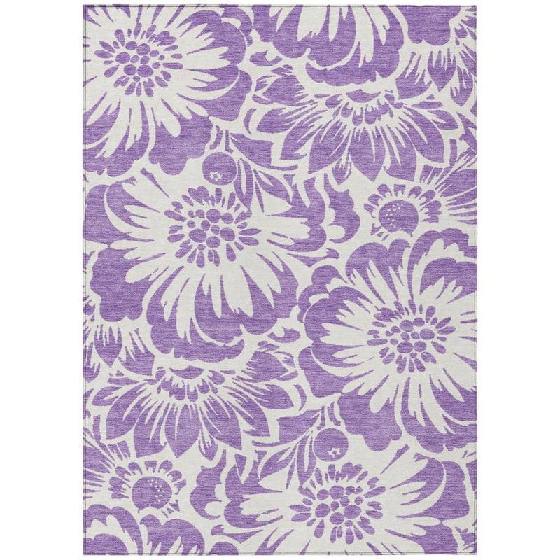 Addison Rugs Chantille ACN551 Purple 10 ft. x 14 ft. Machine Washable Indoor/Outdoor Geometric Area Rug ACN551PP10X14