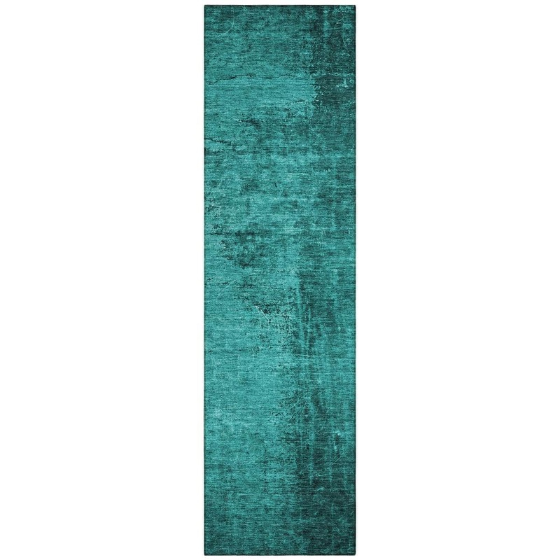 Addison Rugs Chantille ACN554 Teal 2 ft. 3 in. x 7 ft. 6 in. Machine Washable Indoor/Outdoor Geometric Runner Rug ACN554TE2X8