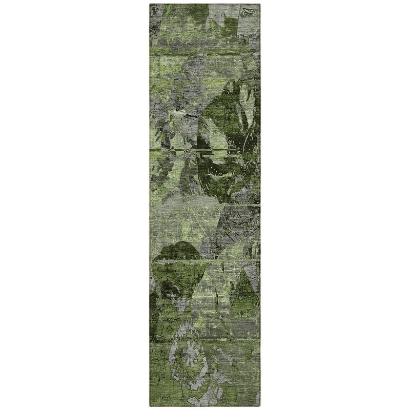 Addison Rugs Chantille ACN555 Green 2 ft. 3 in. x 7 ft. 6 in. Machine Washable Indoor/Outdoor Geometric Runner Rug ACN555GE2X8