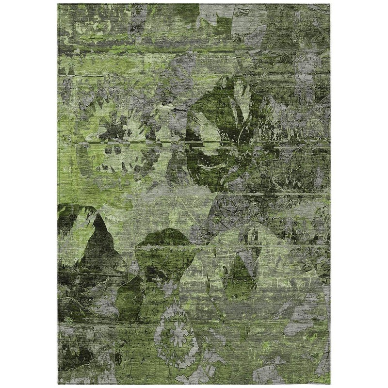 Addison Rugs Chantille ACN555 Green 3 ft. x 5 ft. Machine Washable Indoor/Outdoor Geometric Area Rug ACN555GE3X5