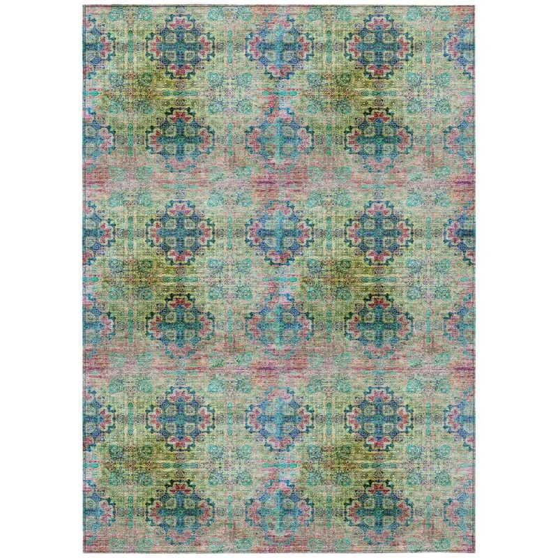 Addison Rugs Chantille ACN557 Green 9 ft. x 12 ft. Machine Washable Indoor/Outdoor Geometric Area Rug ACN557GE9X12
