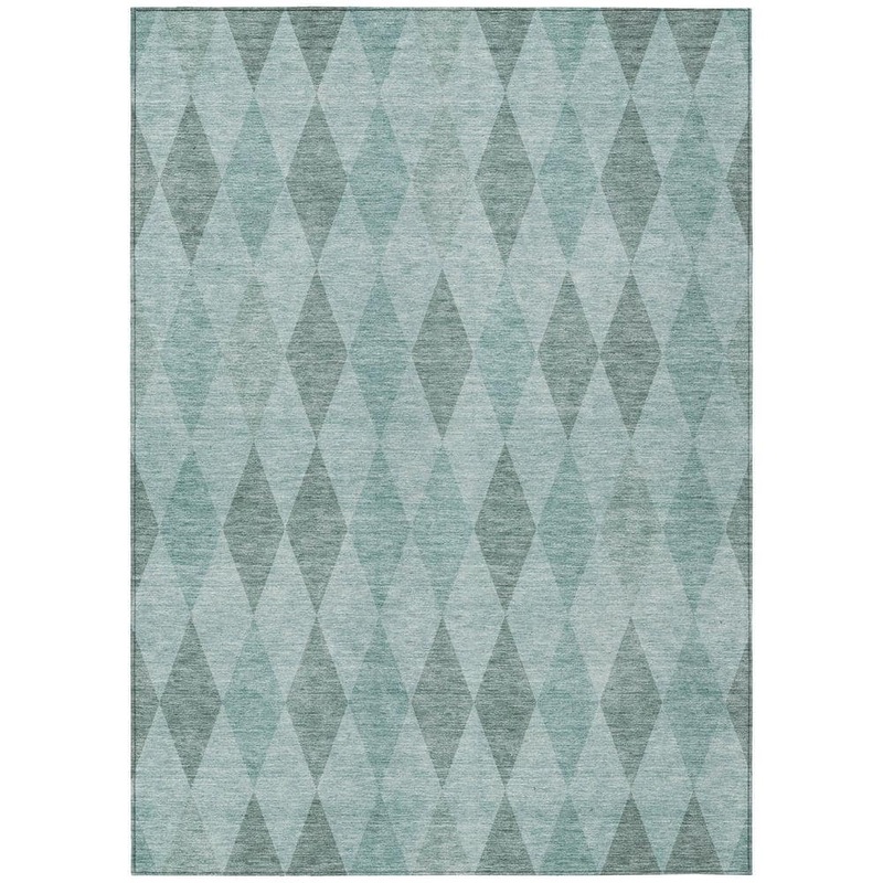 Addison Rugs Chantille ACN561 Teal 10 ft. x 14 ft. Machine Washable Indoor/Outdoor Geometric Area Rug ACN561TE10X14