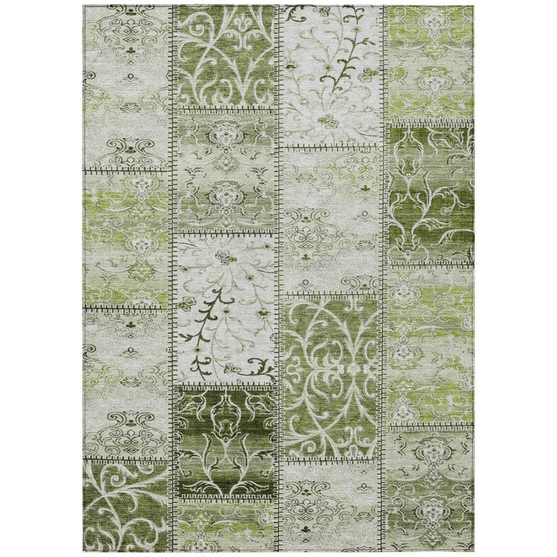 Addison Rugs Chantille ACN566 Green 5 ft. x 7 ft. 6 in. Machine Washable Indoor/Outdoor Geometric Area Rug ACN566GE5X8