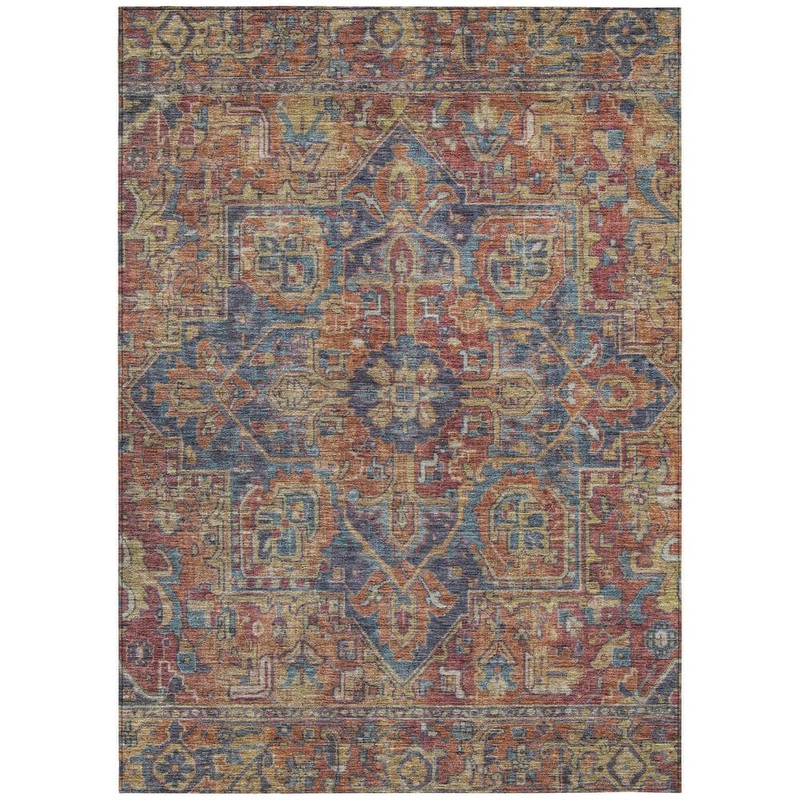 Addison Rugs Chantille ACN571 Red 3 ft. x 5 ft. Machine Washable Indoor/Outdoor Geometric Area Rug ACN571RD3X5