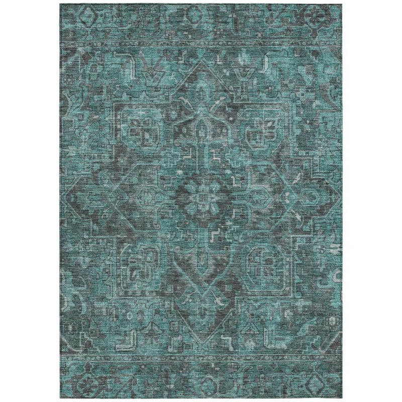 Addison Rugs Chantille ACN571 Turquoise 5 ft. x 7 ft. 6 in. Machine Washable Indoor/Outdoor Geometric Area Rug ACN571TQ5X8