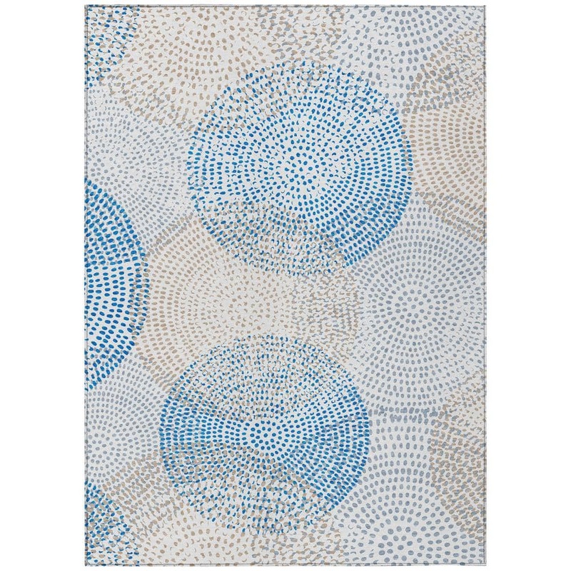 Addison Rugs Chantille ACN586 Ivory 5 ft. x 7 ft. 6 in. Machine Washable Indoor/Outdoor Geometric Area Rug ACN586IV5X8