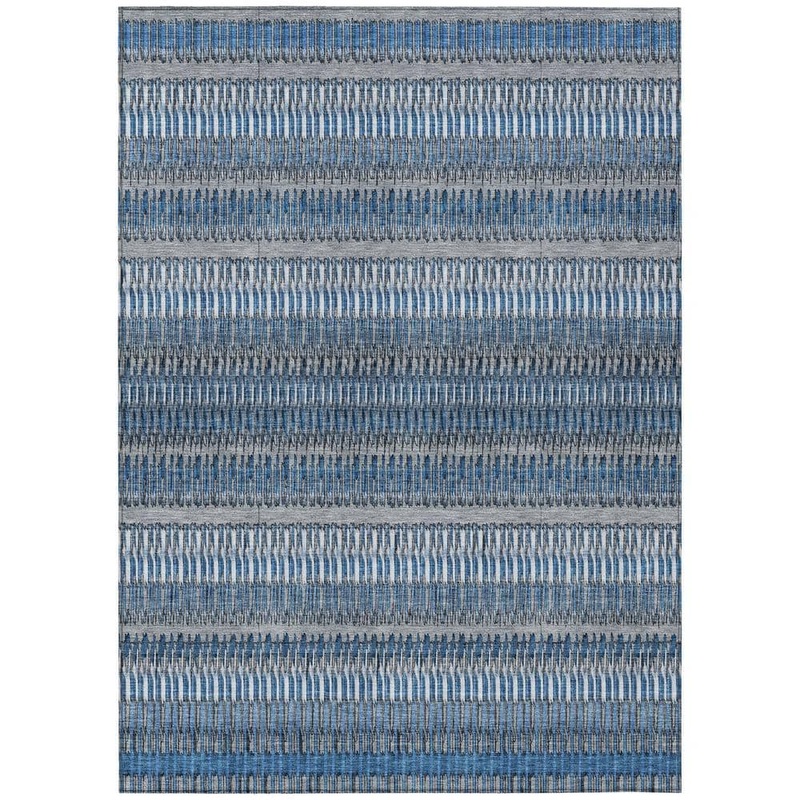 Addison Rugs Chantille ACN589 Blue 9 ft. x 12 ft. Machine Washable Indoor/Outdoor Geometric Area Rug ACN589BU9X12