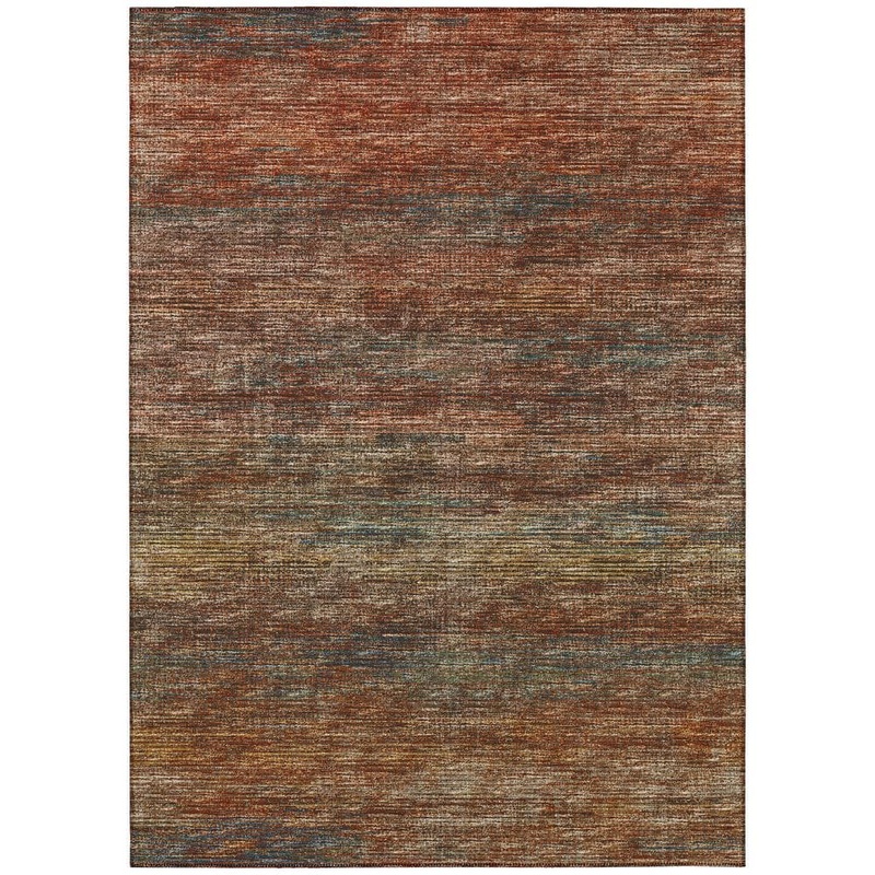 Addison Rugs Marston Red 5 ft. x 7 ft. 6 in. Geometric Indoor/Outdoor Area Rug AMA31CA5X8