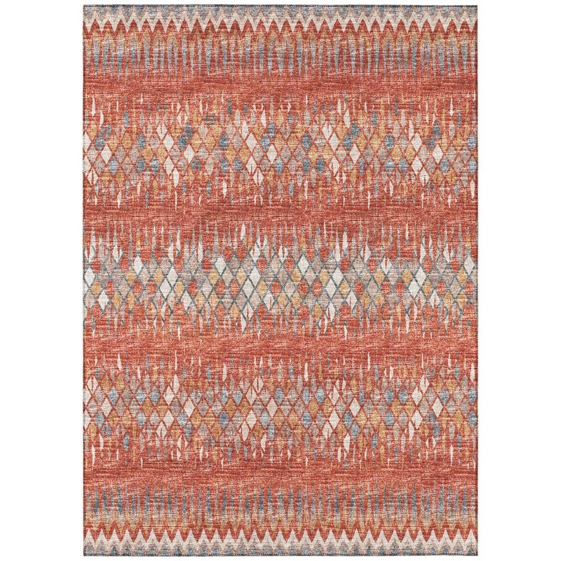 Addison Rugs Rylee Red 9 ft. x 12 ft. Geometric Indoor/Outdoor Area Rug ARY35SP9X12