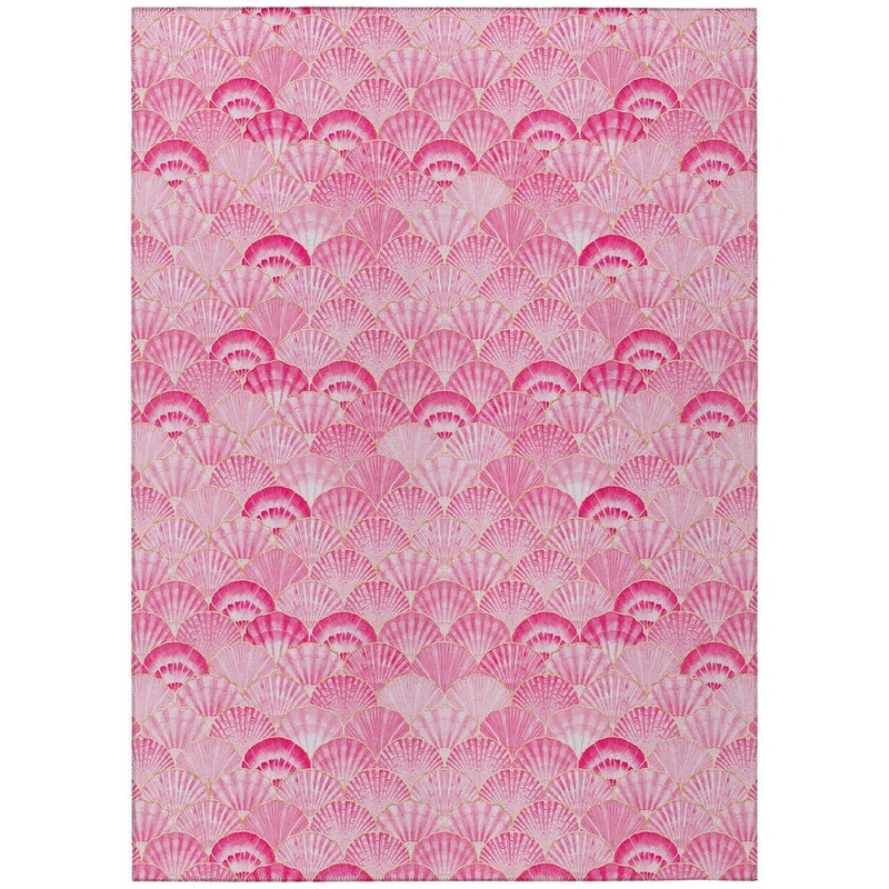 Addison Rugs Surfside 9 ft. x 12 ft. Pink Geometric Indoor/Outdoor Area Rug ASR32PI9X12
