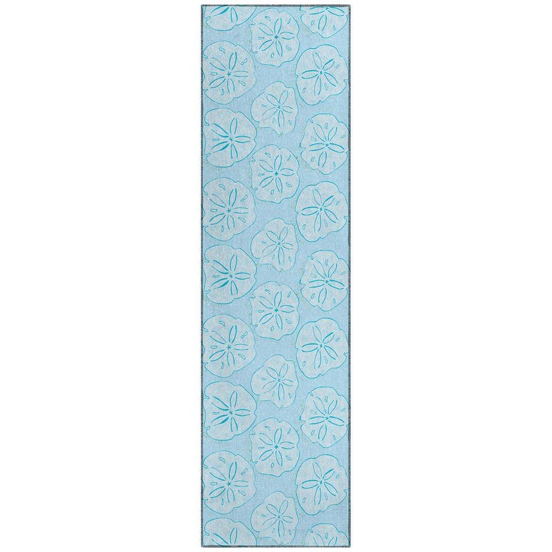 Addison Rugs Surfside Blue 2 ft. 3 in. x 7 ft. 6 in. Geometric Indoor/Outdoor Area Rug ASR40BL2X8