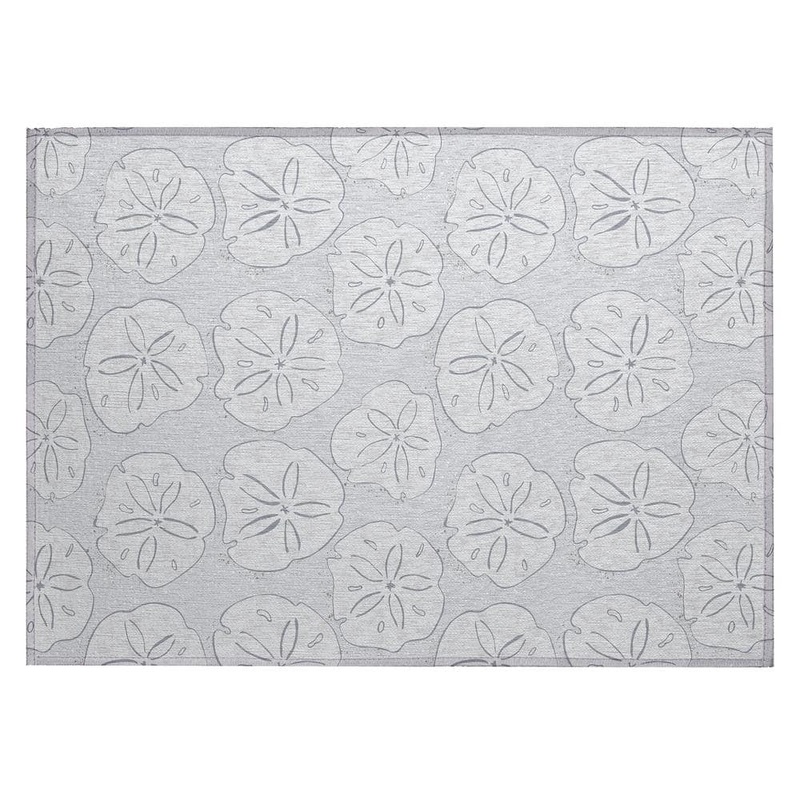Addison Rugs Surfside Gray 1 ft. 8 in. x 2 ft. 6 in. Geometric Indoor/Outdoor Area Rug ASR40GY20X30