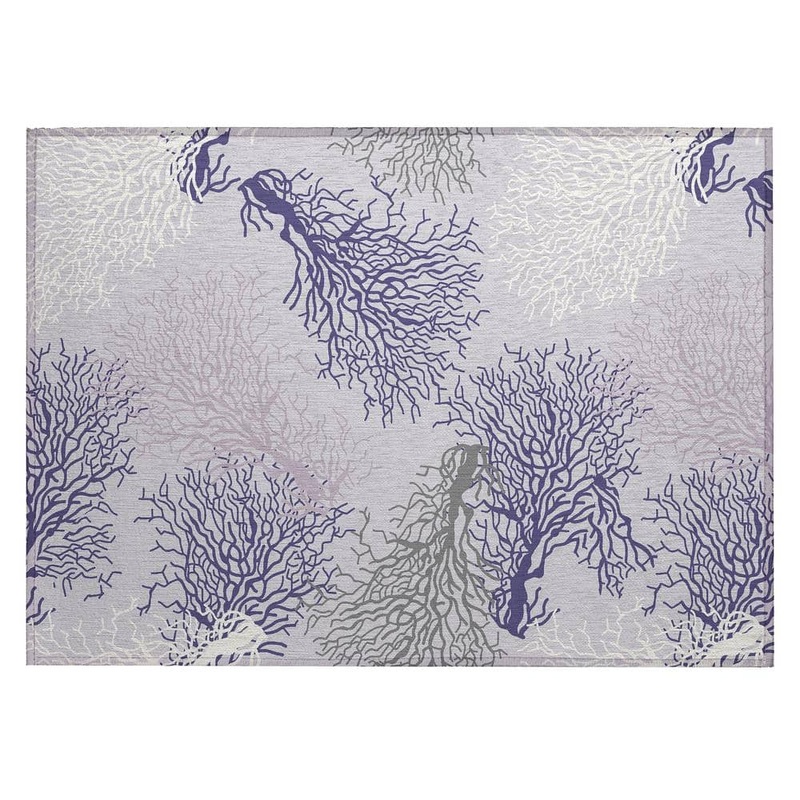 Addison Rugs Surfside Purple 1 ft. 8 in. x 2 ft. 6 in. Geometric Indoor/Outdoor Area Rug ASR33PP20X30