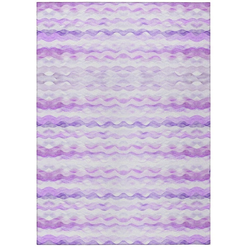 Addison Rugs Surfside Purple 5 ft. x 7 ft. 6 in. Geometric Indoor/Outdoor area rug ASR46PP5X8