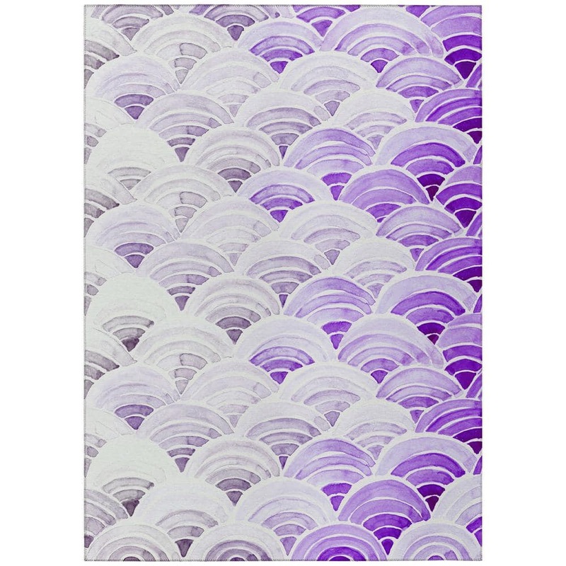 Addison Rugs Surfside Purple 9 ft. x 12 ft. Geometric Indoor/Outdoor Area Rug ASR35PP9X12