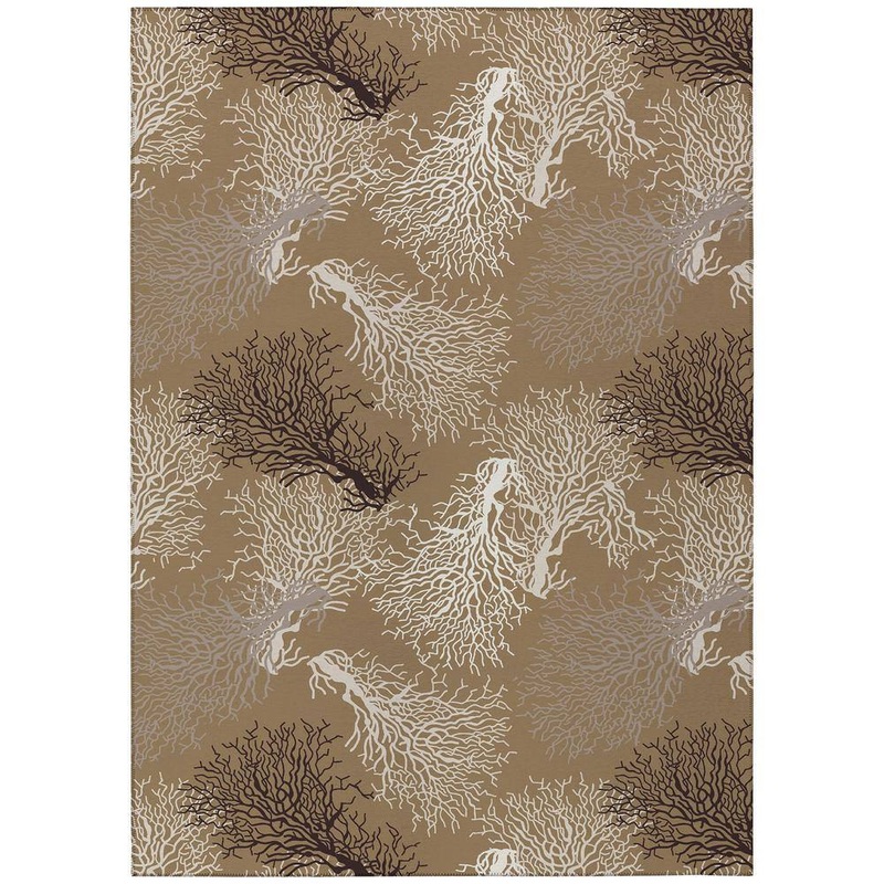 Addison Rugs Surfside Taupe 10 ft. x 14 ft. Geometric Indoor/Outdoor Area Rug ASR33LA10X14