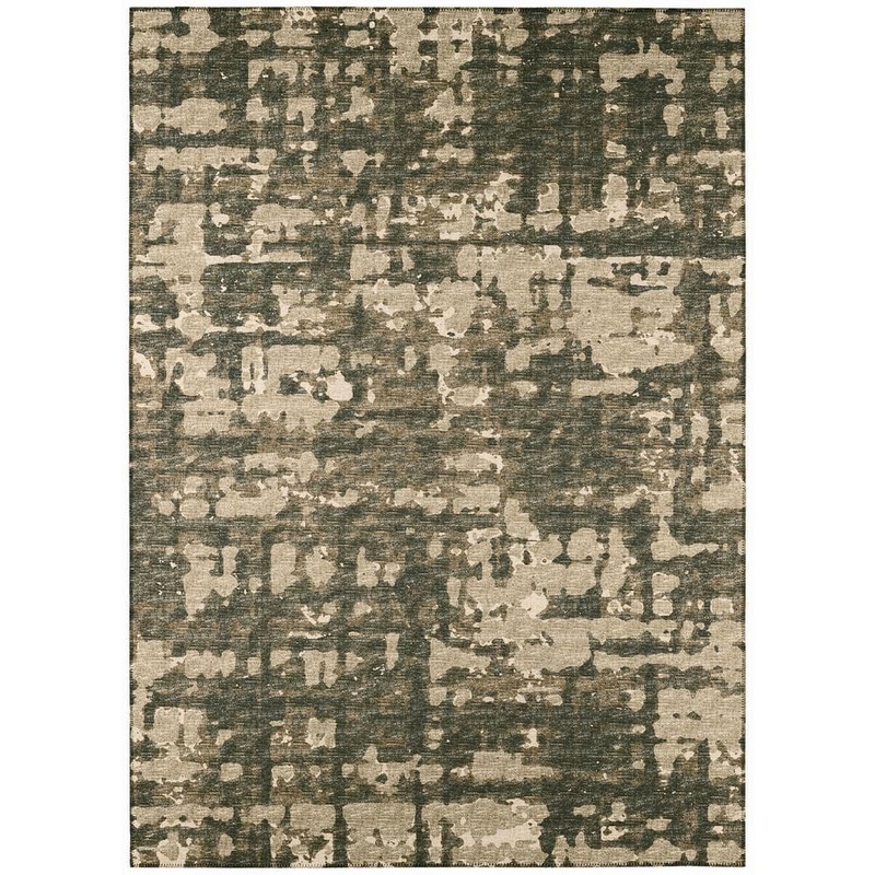 Addison Rugs Bravado Beige 5 ft. x 7 ft. 6 in. Geometric Indoor/Outdoor Washable Area Rug ABV35EA5X8