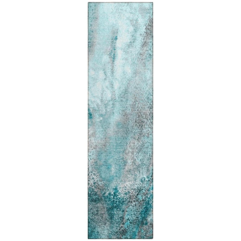 Addison Rugs Chantille ACN505 Teal 2 ft. 3 in. x 7 ft. 6 in. Machine Washable Indoor/Outdoor Geometric Runner Rug ACN505TE2X8