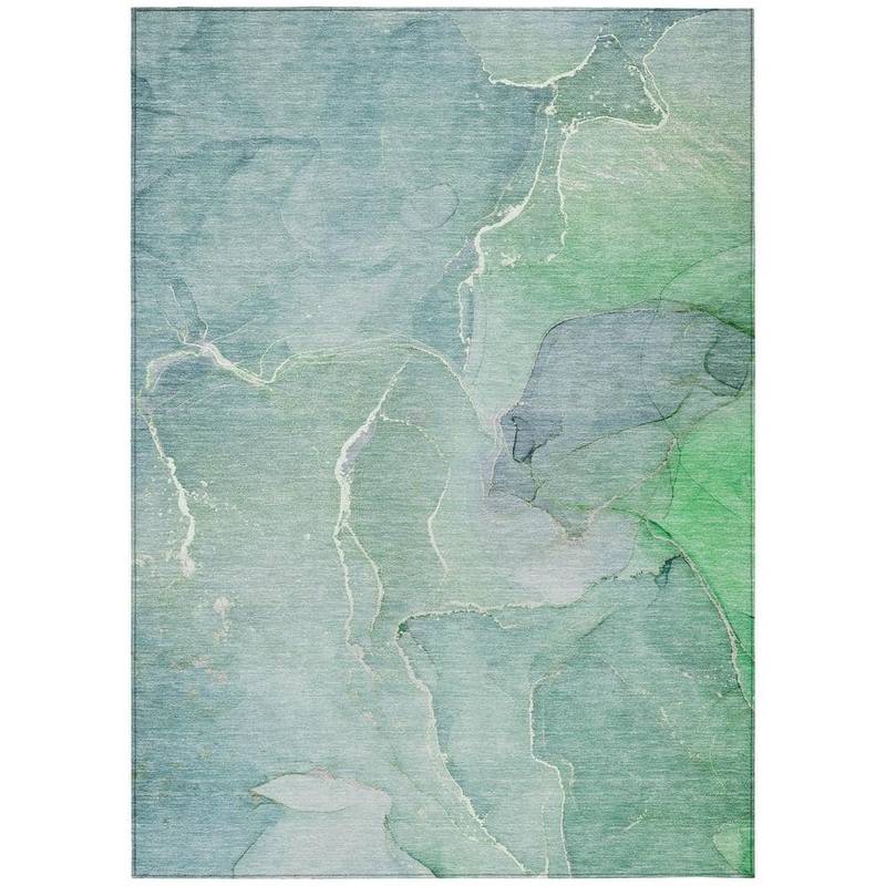 Addison Rugs Chantille ACN511 Teal 3 ft. x 5 ft. Machine Washable Indoor/Outdoor Geometric Area Rug ACN511TE3X5