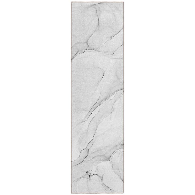 Addison Rugs Chantille ACN515 Gray 2 ft. 3 in. x 7 ft. 6 in. Machine Washable Indoor/Outdoor Geometric Runner Rug ACN515GY2X8