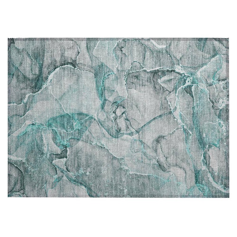 Addison Rugs Chantille ACN519 Teal 1 ft. 8 in. x 2 ft. 6 in. Machine Washable Indoor/Outdoor Geometric Area Rug ACN519TE20X30