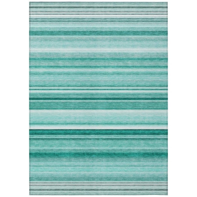 Addison Rugs Chantille ACN529 Aqua 9 ft. x 12 ft. Machine Washable Indoor/Outdoor Geometric Area Rug ACN529AQ9X12