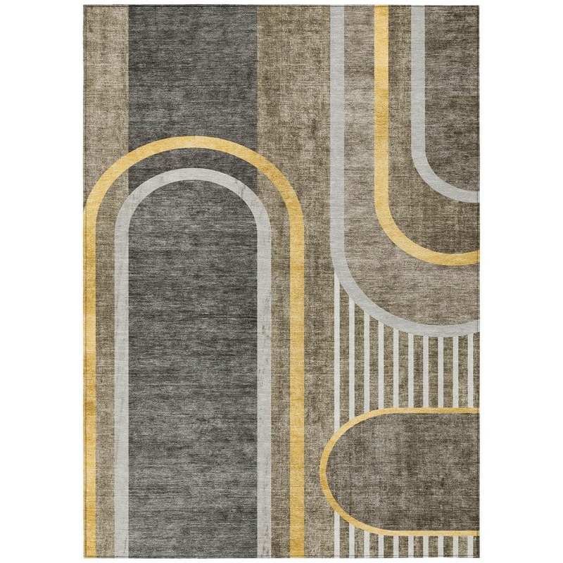 Addison Rugs Chantille ACN532 Taupe 5 ft. x 7 ft. 6 in. Machine Washable Indoor/Outdoor Geometric Area Rug ACN532TP5X8