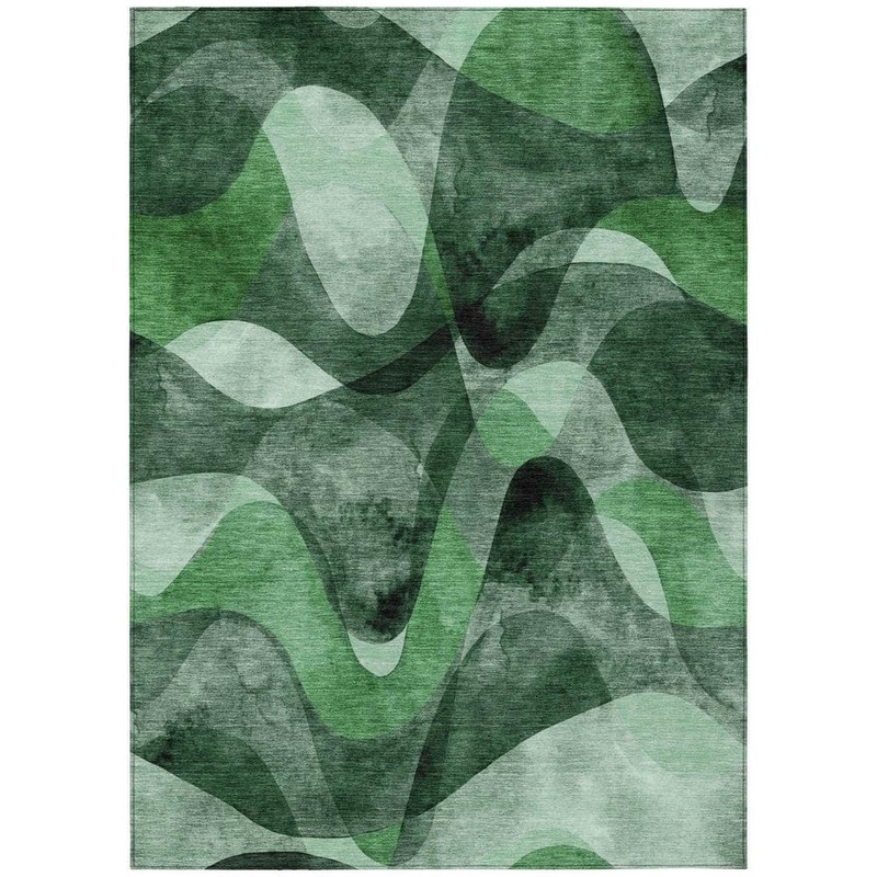 Addison Rugs Chantille ACN536 Fern 3 ft. x 5 ft. Machine Washable Indoor/Outdoor Geometric Area Rug ACN536FE3X5