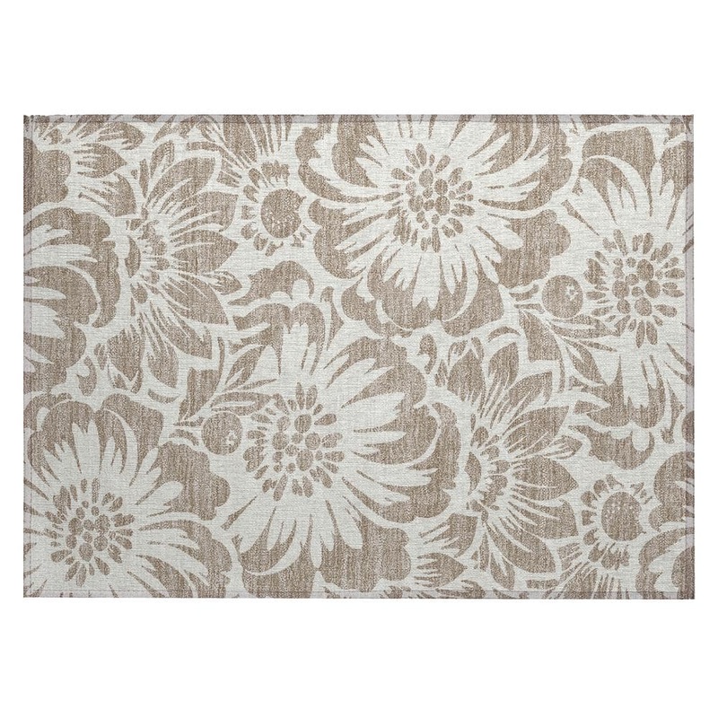 Addison Rugs Chantille ACN551 Taupe 1 ft. 8 in. x 2 ft. 6 in. Machine Washable Indoor/Outdoor Geometric Area Rug ACN551TP20X30