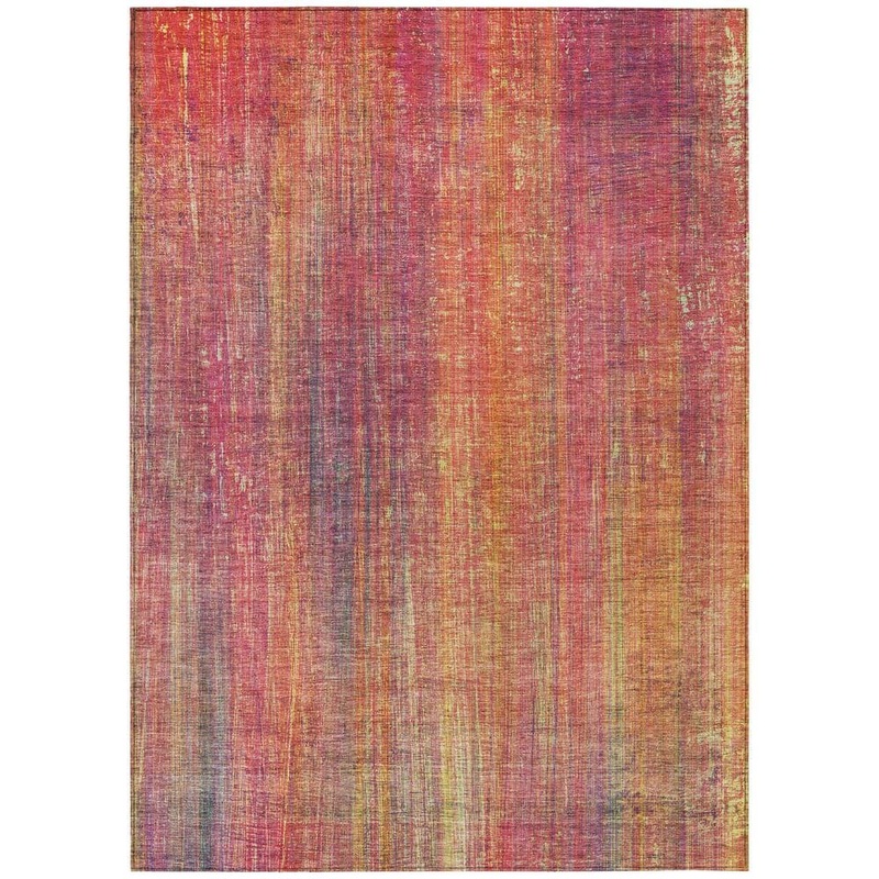 Addison Rugs Chantille ACN552 Red 8 ft. x 10 ft. Machine Washable Indoor/Outdoor Geometric Area Rug ACN552RD8X10
